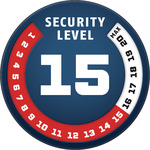 Security Level 15/20 | ABUS GLOBAL PROTECTION STANDARD ® | A higher level means more security